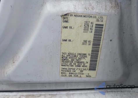 2016 Nissan Altima 2.5 S from USA, damaged, VIN 1N4AL3AP1GC251567